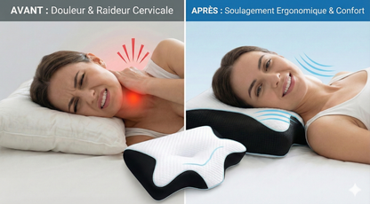 Oreiller de Sommeil Ergonomique en Mousse à Mémoire™