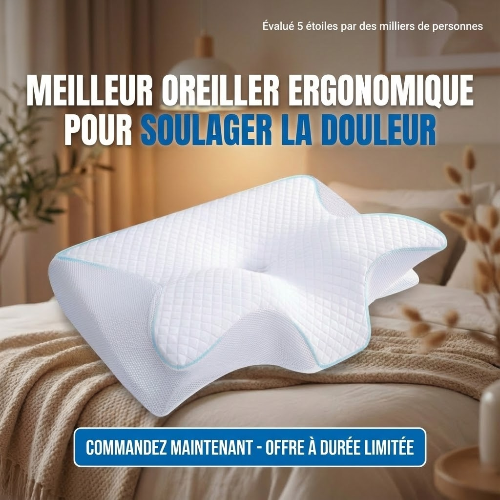 Oreiller de Sommeil Ergonomique en Mousse à Mémoire™