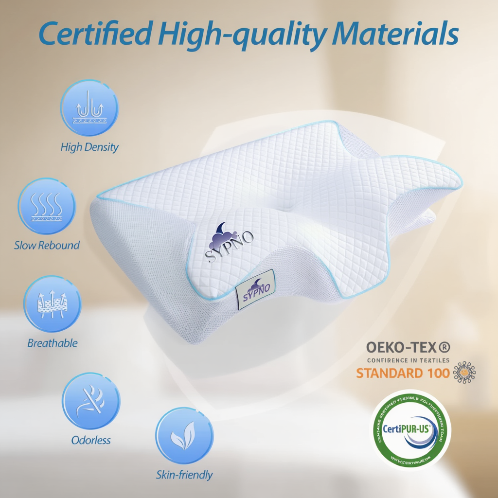 Oreiller de Sommeil Ergonomique en Mousse à Mémoire™